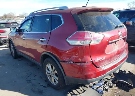 2015 Nissan Rogue Sv z USA, uszkodzony, nr VIN KNMAT2MT8FP510690